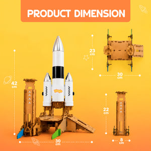 Plago Play Lab Wooden STEM Rocket Building Kit – Engineering Toy for Kids - Plagotoys